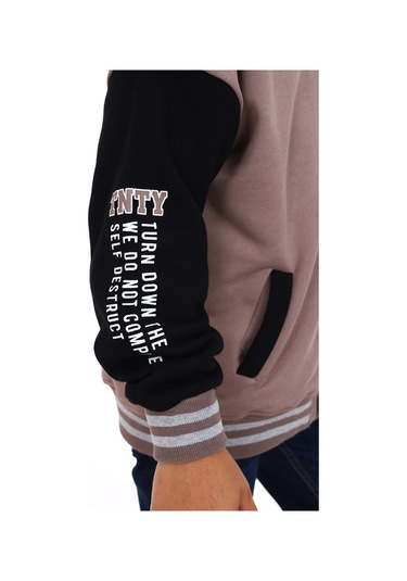 Toontoy Erkek Çocuk Nakışlı Kolej Hırka Kahve