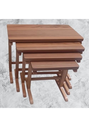 Zigon Ilgaz T Sehpa Model Kayın Gövde Parlak Ceviz Renk Kutuda Sevk El Yapım