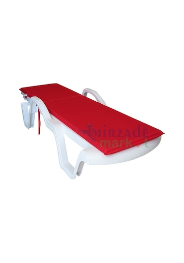 Mirzademarket Şezlong Minderi Standart Su Geçirmez Malzeme-Kırmızı