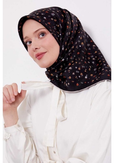 Levidor Twill İpek Eşarp Mix Siyah-beyaz