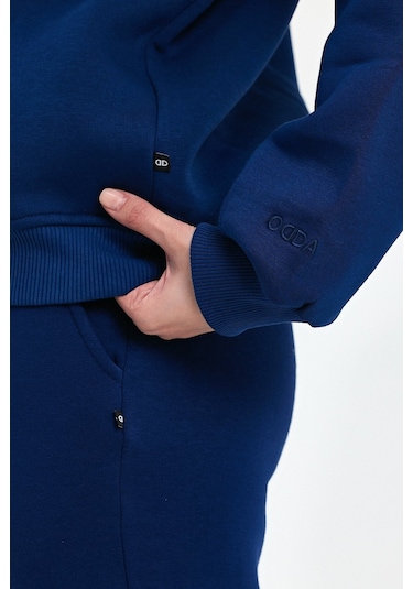 Odda Bisiklet Yaka Sweatshirt Lacivert