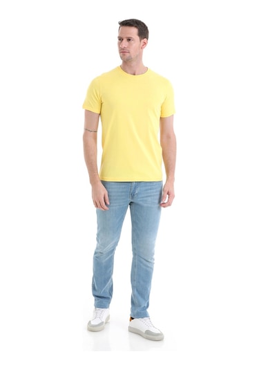 Hatemoğlu 35353022C003 R19 Regular Fit Pamuk Bisiklet Yaka Düz Erkek Tişört Sarı Hatemoğlu 35353022C003 R19 Regular Fit Pamuk Bisiklet Yaka Düz Erkek Tişört Sarı