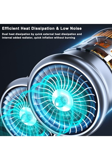 Reedark Sıcaklık Kontrollü Akıllı Arabalara Uygun Kablosuz Hava Pompası - 4000mah Pil, Otomatik Durma, Led Işık Ve Akıllı Basınç Ölçümü Siyah