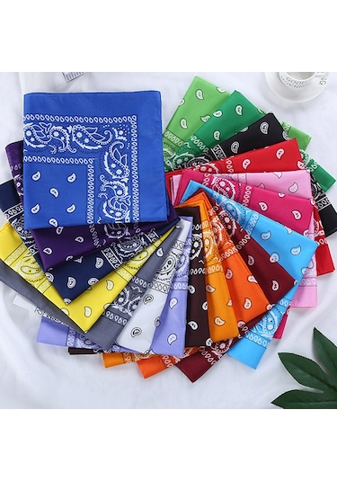 Melek Kare Bandana Fular Siyah