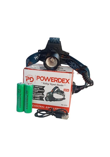 Powerdex Pd-1272 1500 Lümen Profesyonel Kafa Lambası 20w Siyah
