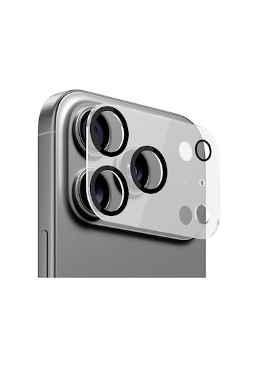 Buff Apple Uyumlu iPhone 17 Pro Max Şeffaf Kamera Lens Koruyucu Şeffaf