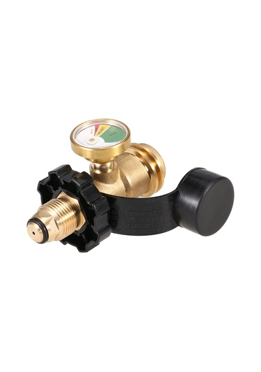 Tenfowee Pol-qcc1 Dönüştürücü Adaptör, Yakıt Seviyesi Gösterici İle, Kamping Stovu Ve Propane Cihazları İçin, Pirinç Yapısı Altın