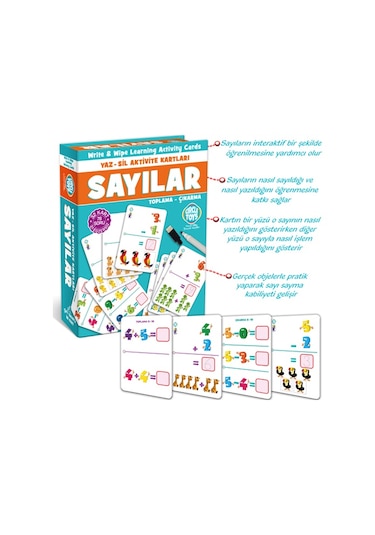 Circle Circle Toys Sayılar Yaz Sil Aktivite Kartları