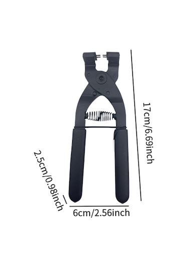 Dolıty Deri Delgeç Aleti Eyer Kayışları Ayakkabılar 2-diş Siyah