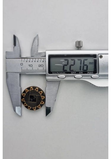 Büyük Boy Ahşap Görünümlü Eskitme Ayçiçeği Desenli Kaban Çeket Hırka Yelek Düğmesi 5 Adet