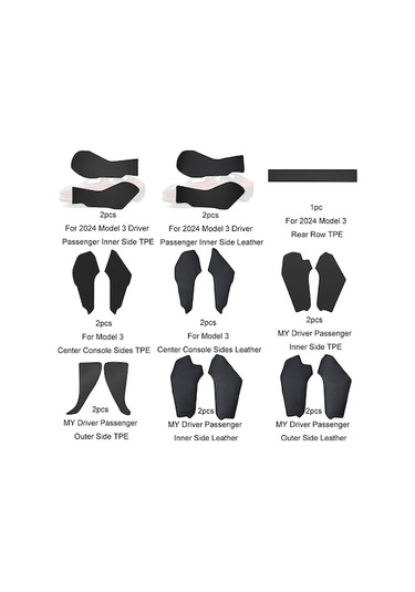 Rogfer Tesla Merkez Konsol Yan Tekme Önleyici Koruyucu Ped İçin, Stil: My Evrensel Sürücü Yolcu Dış Tarafı Tpe Diğer