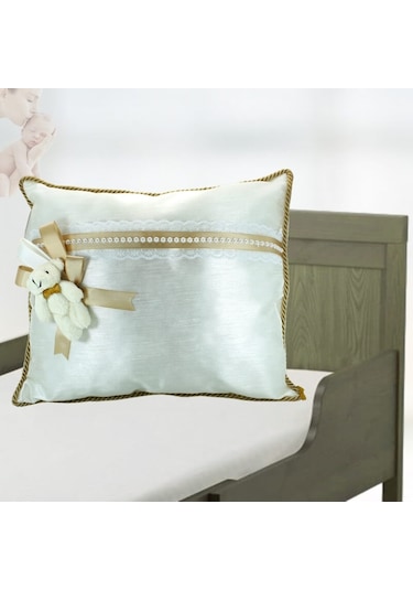 Süslebabypartystore Ipek Kumaş, Ayıcıklı Takı Yastığı Çok Renkli