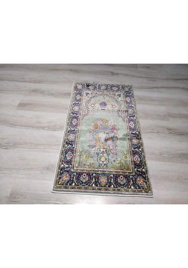 Bambu Halı Seccade Sec16a Yeşil Namazlık 70x110 Cm