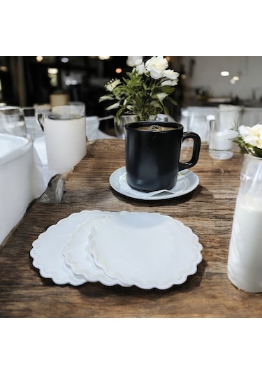 Kağıt Bardak Altlığı Çay Bardak Altlığı 90 Mm 250 Adet Beyaz
