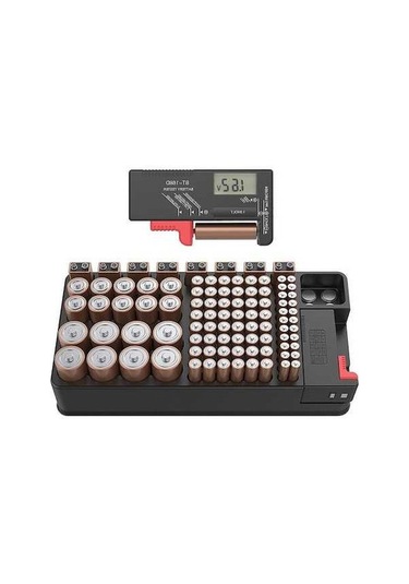 Maoyaya Pil Kutusu - Bt168 Pil Test Cihazı İle Pil Depolama Kutusu. 9v