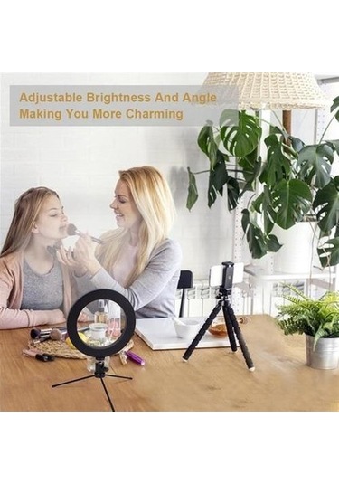 Agoodshop Doldurun Işık Masa Masaüstü Tripod 8 Inç Çapı 20 Cm Canlı 13 W 5 V 84led 2835 Lamba Boncuk Beya