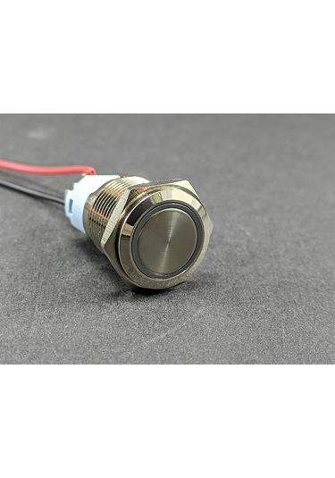 16 Mm Yaylı - Işıklı Buton (Metalik) Yeşil