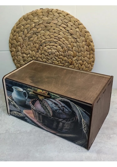 Woodiks Kapaklı Ahşap Ekmek Kutusu 274964122 Bej