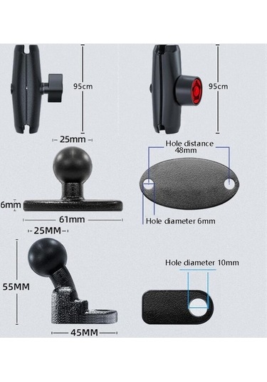 Wondernest Motosiklet Metal Navigasyon Ve Cep Telefonu Braketi - Kol Kurulumu Std