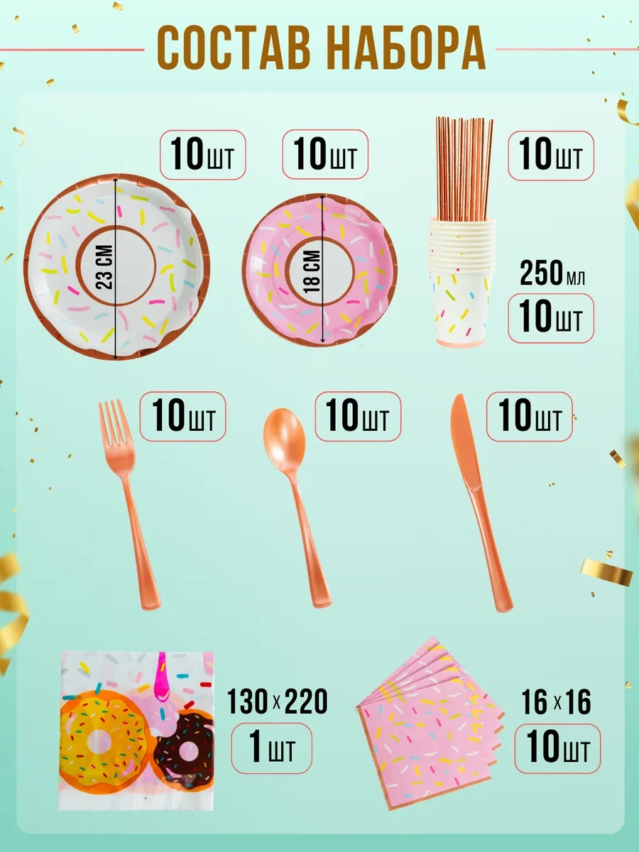 Frenco Tek Kullanımlık Parti Tabakları - Çocuklar İçin 10 Kişilik Set 223557934 100 adet