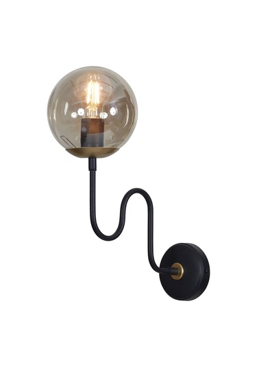 Luzarana Ferro Dikey Sarı-siyah Metal Gövde Bal Rengi Camlı Tasarım Lü .