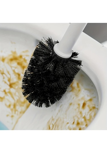 Willowhaven Beyaz Sağlam Plastik Tuvalet Fırçası Yumuşak Kıllı Bağımsız Askılı Dayanıklı beyaz