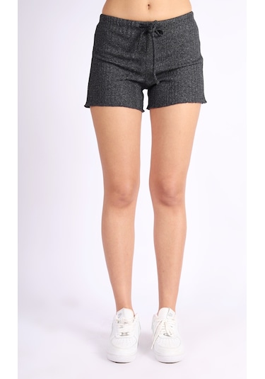 Soft&Basic Punta Raporlu Kaşkorse Siyah Şort Siyah