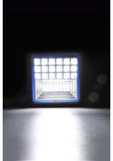 Off Road 12-24 Volt Kare Sis Farı Drl Mavi 4 İnç 126 W Oto Çalışma Lambası