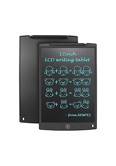 T12 Siyah Writing Tablet Lcd 12 Inç Dijital Kalemli Çizim Yazı Tahtası Beyaz