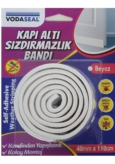 Vodaseal Kapı Altı Sızdırmazlık Bandı 40 MM x 110 CM Beyaz