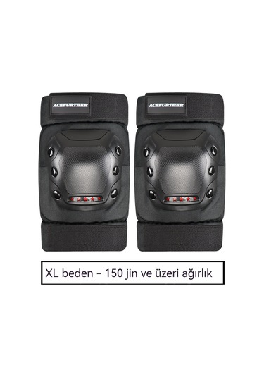 Motosiklet Dizlik Dirsek Pedleri Dört Parçalı Kılıf Haki - Siyah