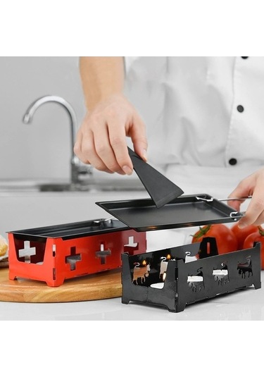 Ulzyvf Yapışmaz Spatula Seti Siyah, Raclette İçin Es Siyah Mükemmel Ambition Siyah