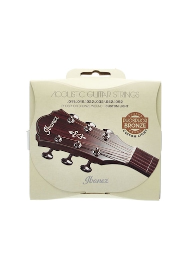 Ibanez IACSP62C Phosphor Bronze Custom Light Takım Tel Akustik Gi