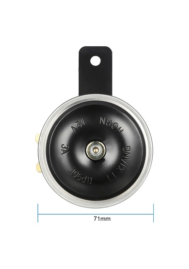 Youtek 12v Metalik Sulu Dayanıklı 105db Evrensel Motosiklet Hoparlörü - Siyah 3 İnç Mini