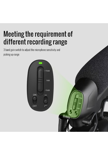 Didadodo Φ10mm Condenser Super-cardioid Mikrofon, 50hz-16khz Frekans, -25db Sensite, 1.5v Aa Pil İle Çalışır Pil Hariç, Yüksek Kalite Ses İzleme,