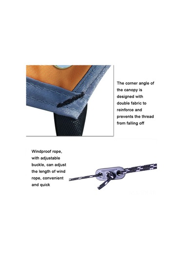 Geeroyoo Çok Amaçlı Açık Hava Gölgelik: Plaj, Kamp Ve Piknik İçin Su Geçirmez Oxford Kumaş Tente, Mavi Mavi
