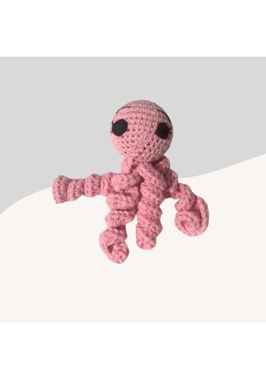 Çıngıraklı Kedi Top Oyuncağı Ahtopot 5 Cm Pembe