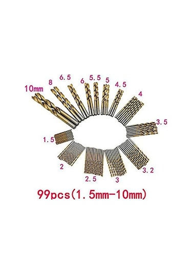 Yihemaoyi Hss Çelik Matkap Uçları Seti 1.5mm - 10mm 99 Adet