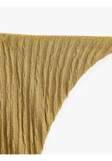 Koton Yanları Bağlamalı İpli Dokulu String Bikini Altı Yeşil 6sak00200mm