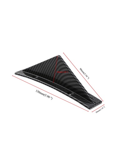 Padalink 4 Adet Abs Karbon Fiber Stili Araba Arka Tampon Spoileri - Siyah, 15cm, 155g, Çift Taraflı Yapıştırıcı Ve Somunlar İçerir