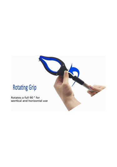 Neevoyu Alüminyum Boru Çekirdekli Çok Amaçlı Atık Toplama Aracı - Kolay Kullanım, 32 İnç Gümüş - Mavi