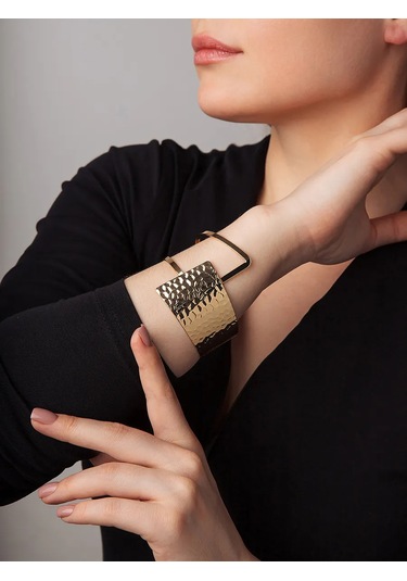 Dara Kadınlar İçin Geniş Bileklik 438290897 Altın