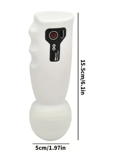 Elmpaly Beyaz Taşınabilir Mini Elektrikli Masaj Aleti, Usb Şarjlı, 4 Hız Ayarlı Beyaz