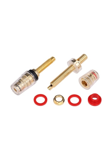 Trendooze 24k Altın Kaplama Uzatmalı Kablo, 4mm Muz Fiş, Yüksek Ses, 2 Adet Set