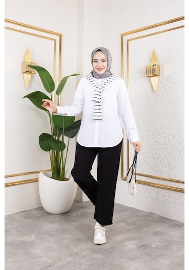 Beli Lastikli Keten Pantolon - Siyah / A0104 Siyah