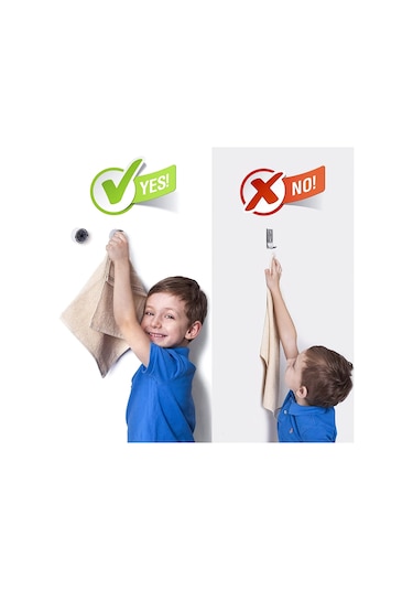 Gajeena Abs Materyal Duvar Tipi Mutfak Banyo Havlu Asıcıları, Silikon Pençeli, Kayma Engeli, 8 Adet Spiral Tasarım Havlu Hookları Gümüş