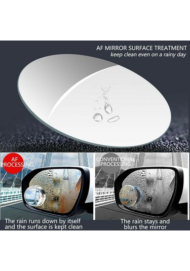 Qingmipy Araç İki Adet 360 Döner Kör Nokta Ayna, Geniş Açı Cam, Sürücü Güvenliği İçin Tepkiyen Azaltıcı, Kolay Kurulum