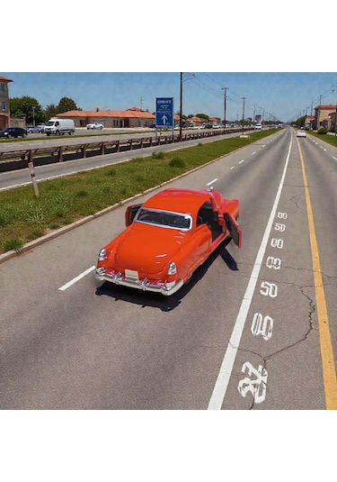 1953 Kırmızı Cadillac Serıes 62 Coupe Diecast Çek Bırak Model Araba Diğer