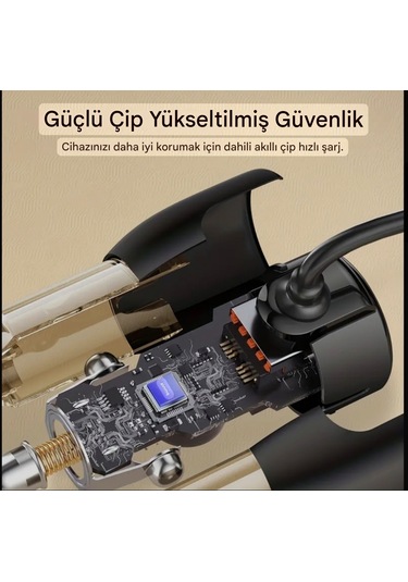 Toocki 110w Yaylı Şarj Kablolu 3 Girişli Type-c Ve Usb Hızlı