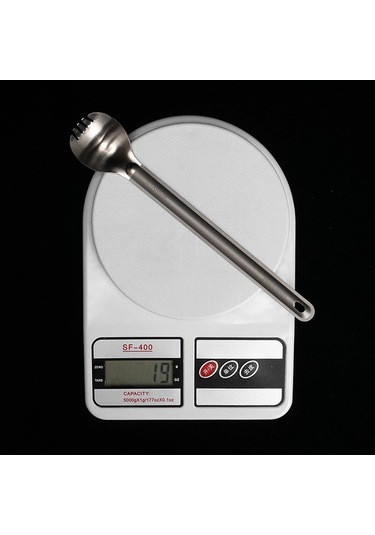 Pazly Açık Hava Kampı Sırt Çantası İçin Titanyum Uzun Saplı Spork Çatal Bıçak Seti - Çok Renkli Çok Renkli